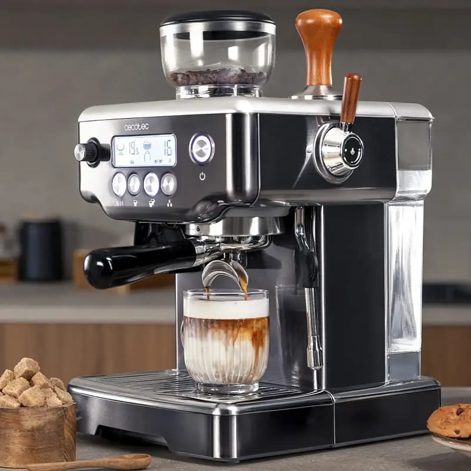 Кавоварка Cecotec Power Espresso 20 Barista Barista Steel & Grind (A01_EU01_117505) UA