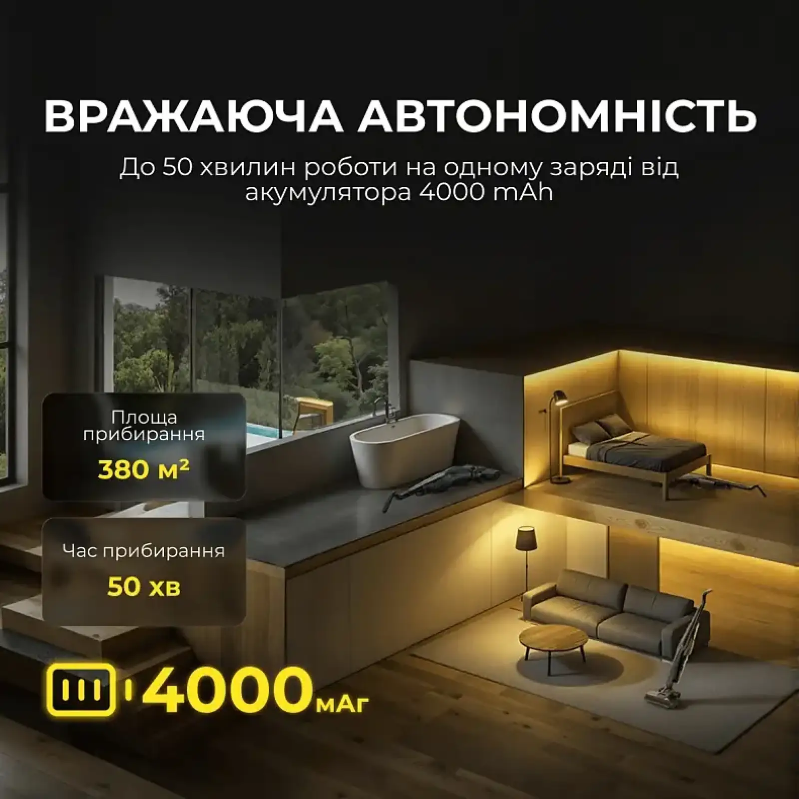 Акумуляторний миючий пилосос Deerma VX100 Ultra S (DEM-VX100ULTRAS) UA