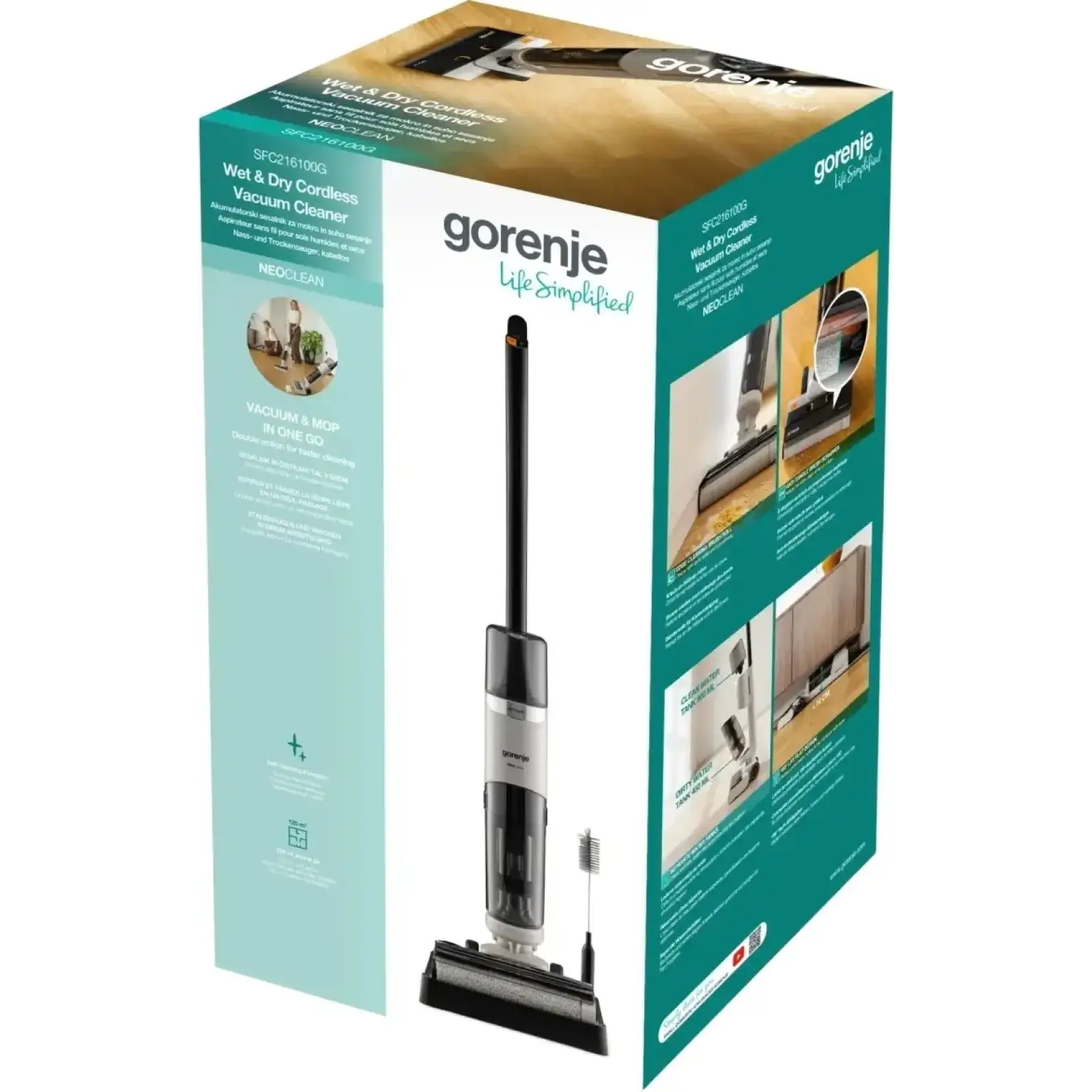Аккумуляторный моющий пылесос Gorenje SFC216100G UA