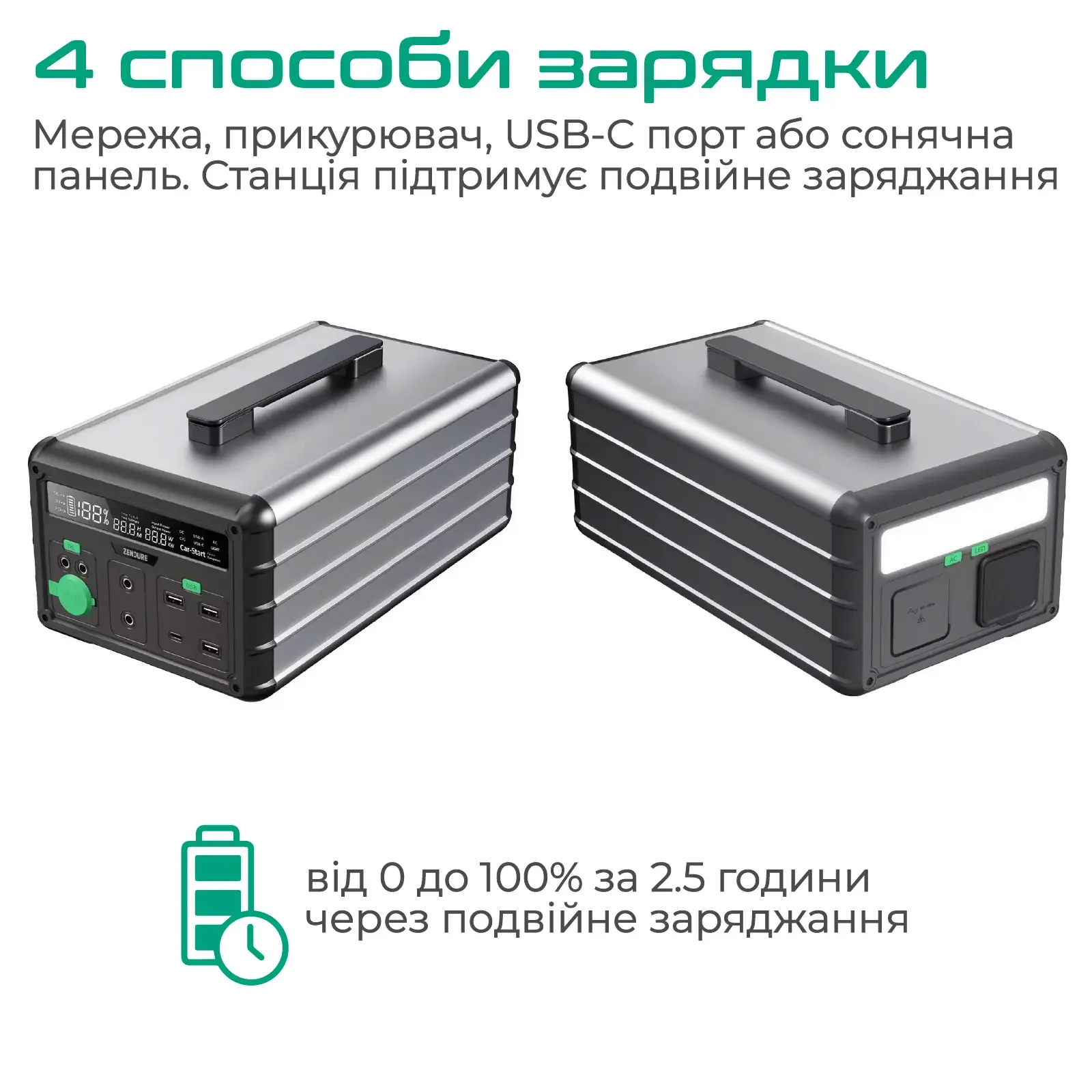 Зарядная станция Zendure 607Wh (ZDSB600M-gy-eu) UA
