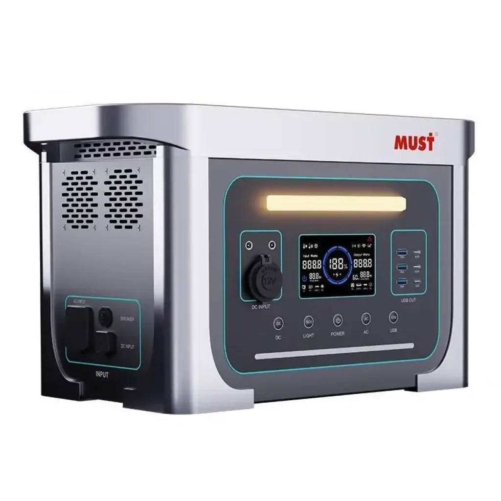 Переносная зарядная станция Must EM181-1024 1000W, 1280WH, PV VOC60V/25A MPPT UA