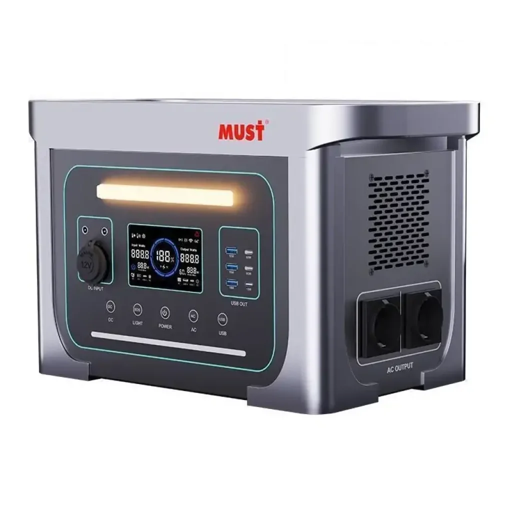 Переносная зарядная станция Must EM181-1024 1000W, 1280WH, PV VOC60V/25A MPPT UA