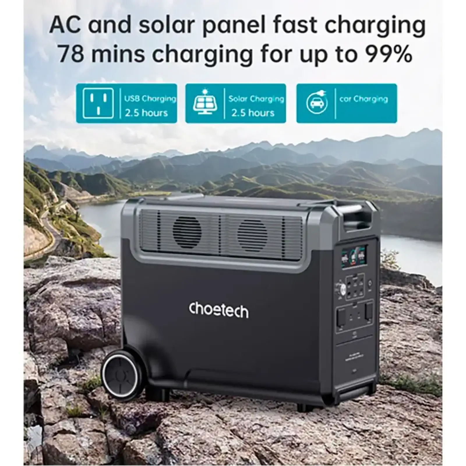 Зарядная станция Choetech BS009 3840Wh, 3600W (BS009-EU-BK)_OEM UA