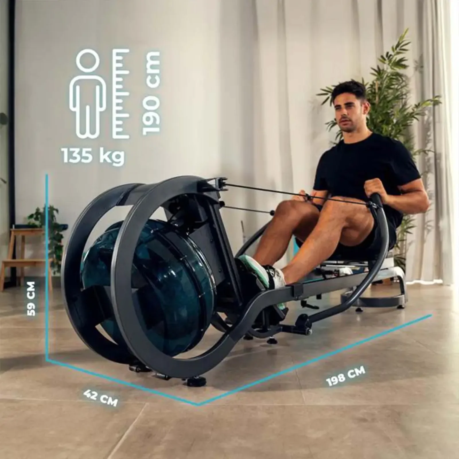 Гребный тренажер Cecotec Drumfit Rower 20000 Neptuno (CCTC-07225) UA