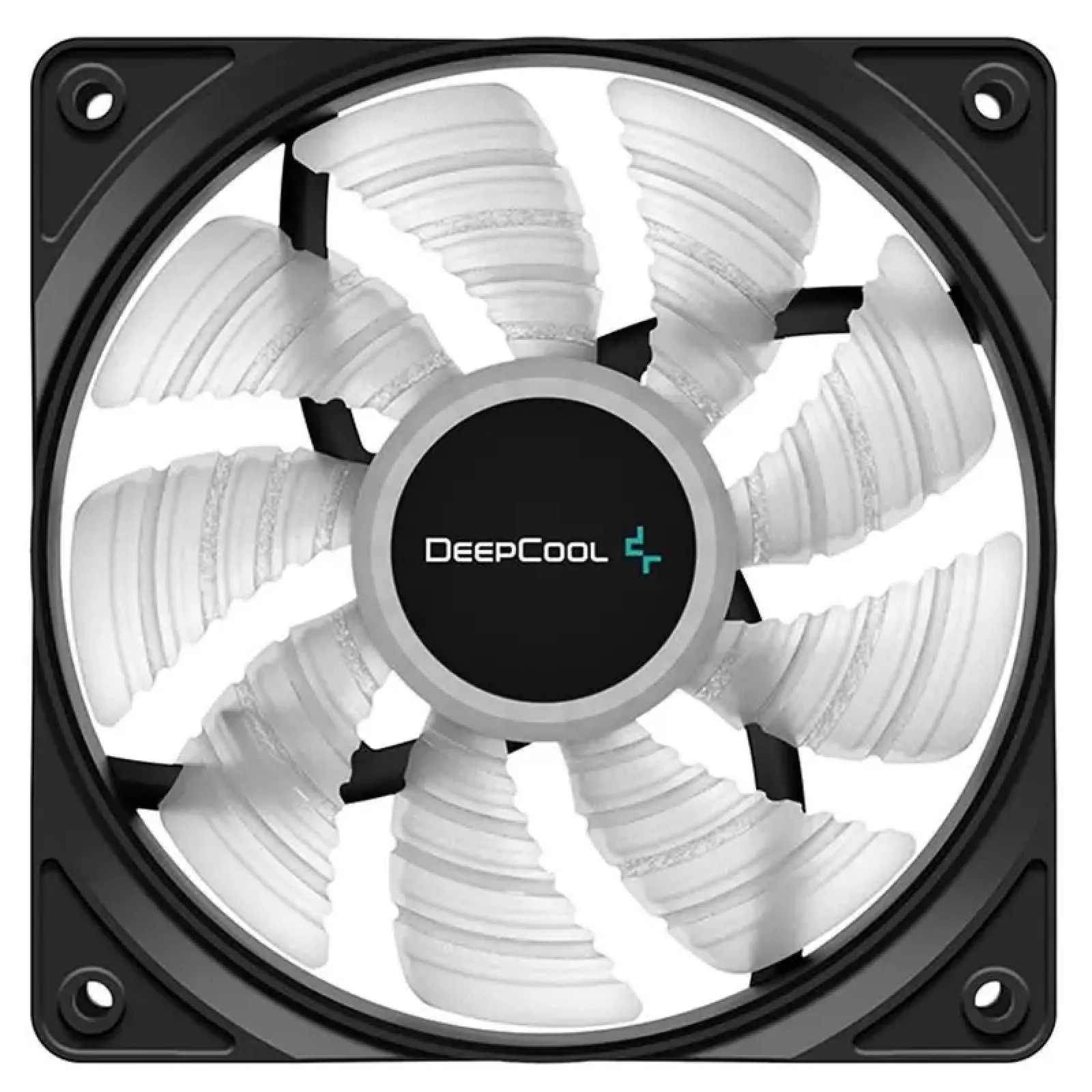 Вентилятор DeepCool RF120R, 120х120х25 мм, 3-pin, 4-pin, чорний з білим, DP-FLED-RF120-RD UA