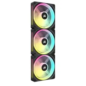 Вентилятор Corsair iCUE Link QX120 RGB PWM PC Fans Starter Kit with iCUE Link System Hub (CO-9051002-WW), 120x120x25мм, 6-pin, черный UA
