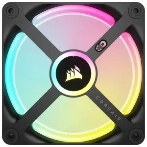 Вентилятор Corsair iCUE Link QX120 RGB PWM PC Fans Starter Kit with iCUE Link System Hub (CO-9051002-WW), 120x120x25мм, 6-pin, черный UA
