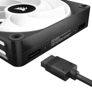 Вентилятор Corsair iCUE Link QX120 RGB PWM PC Fans Starter Kit with iCUE Link System Hub (CO-9051002-WW), 120x120x25мм, 6-pin, черный UA