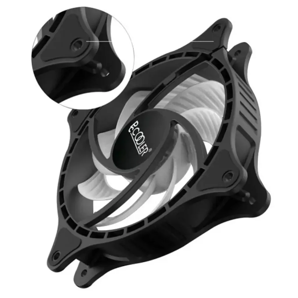 Вентилятор PCCooler FX 120 ARGB BK 3in1, 120x120x25мм, 4-pin, чорний UA
