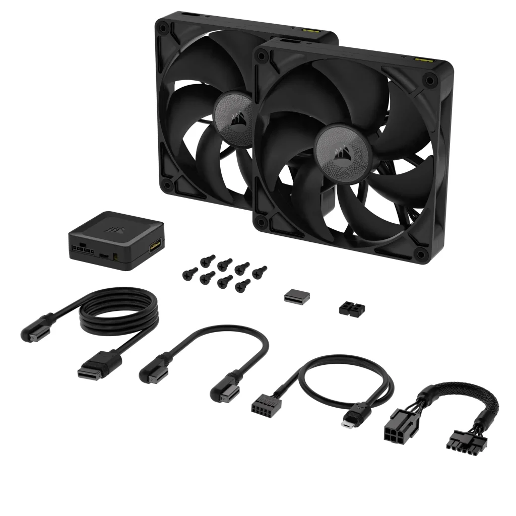 Вентилятор Corsair iCUE Link RX140 PWM Dual Pack (CO-9051012-WW), 140x140x25мм, 4-pin, чорний UA