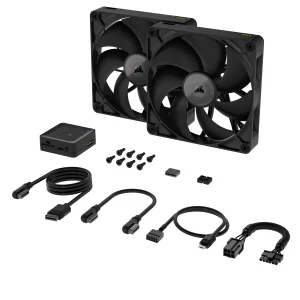 Вентилятор Corsair iCUE Link RX140 PWM Dual Pack (CO-9051012-WW), 140x140x25мм, 4-pin, чорний UA