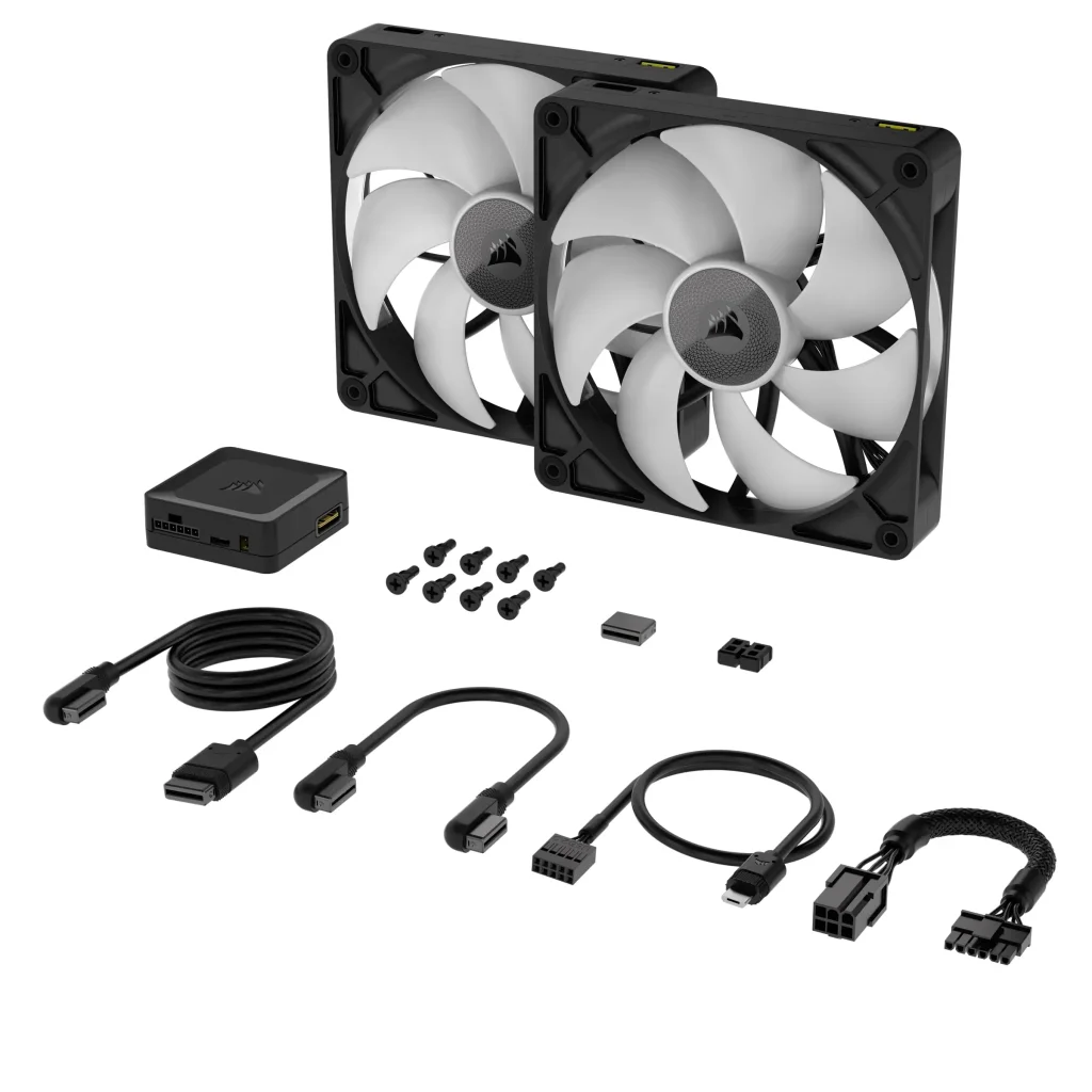 Вентилятор Corsair iCUE Link RX140 RGB PWM Dual Pack (CO-9051020-WW), 140x140x25мм, 4-pin, черный UA