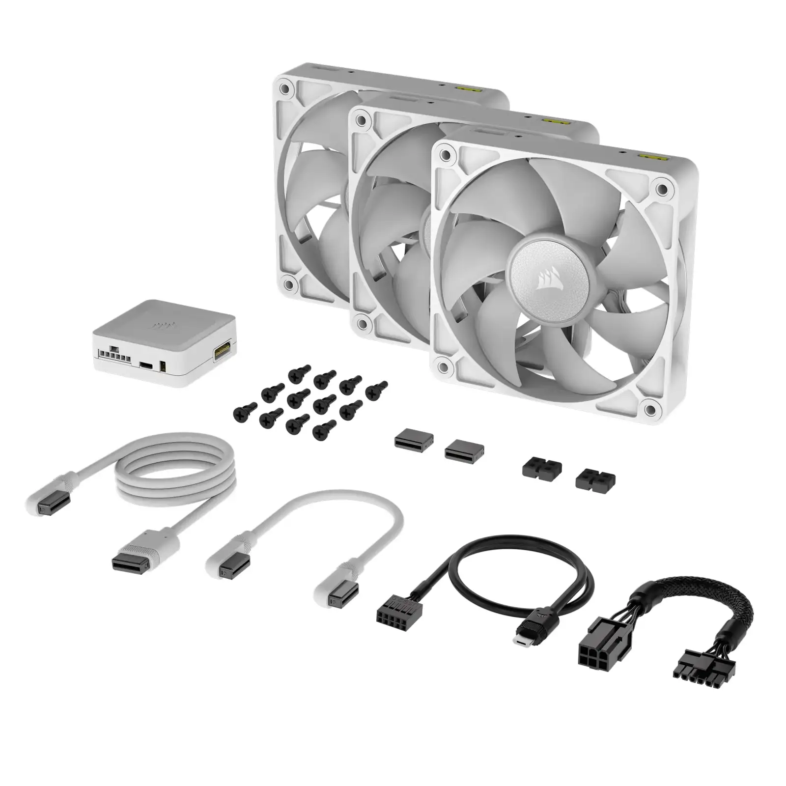 Вентилятор Corsair iCUE Link RX120 RGB PWM White Triple Pack (CO-9051022-WW), 120x120x25мм, 4-pin, білий UA