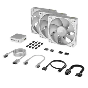 Вентилятор Corsair iCUE Link RX120 RGB PWM White Triple Pack (CO-9051022-WW), 120x120x25мм, 4-pin, білий UA