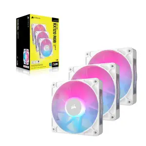 Вентилятор Corsair iCUE Link RX120 RGB PWM White Triple Pack (CO-9051022-WW), 120x120x25мм, 4-pin, білий UA
