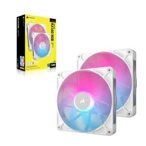 Вентилятор Corsair iCUE Link RX140 RGB PWM White Dual Pack (CO-9051024-WW), 140x140x25мм, 4-pin, белый UA