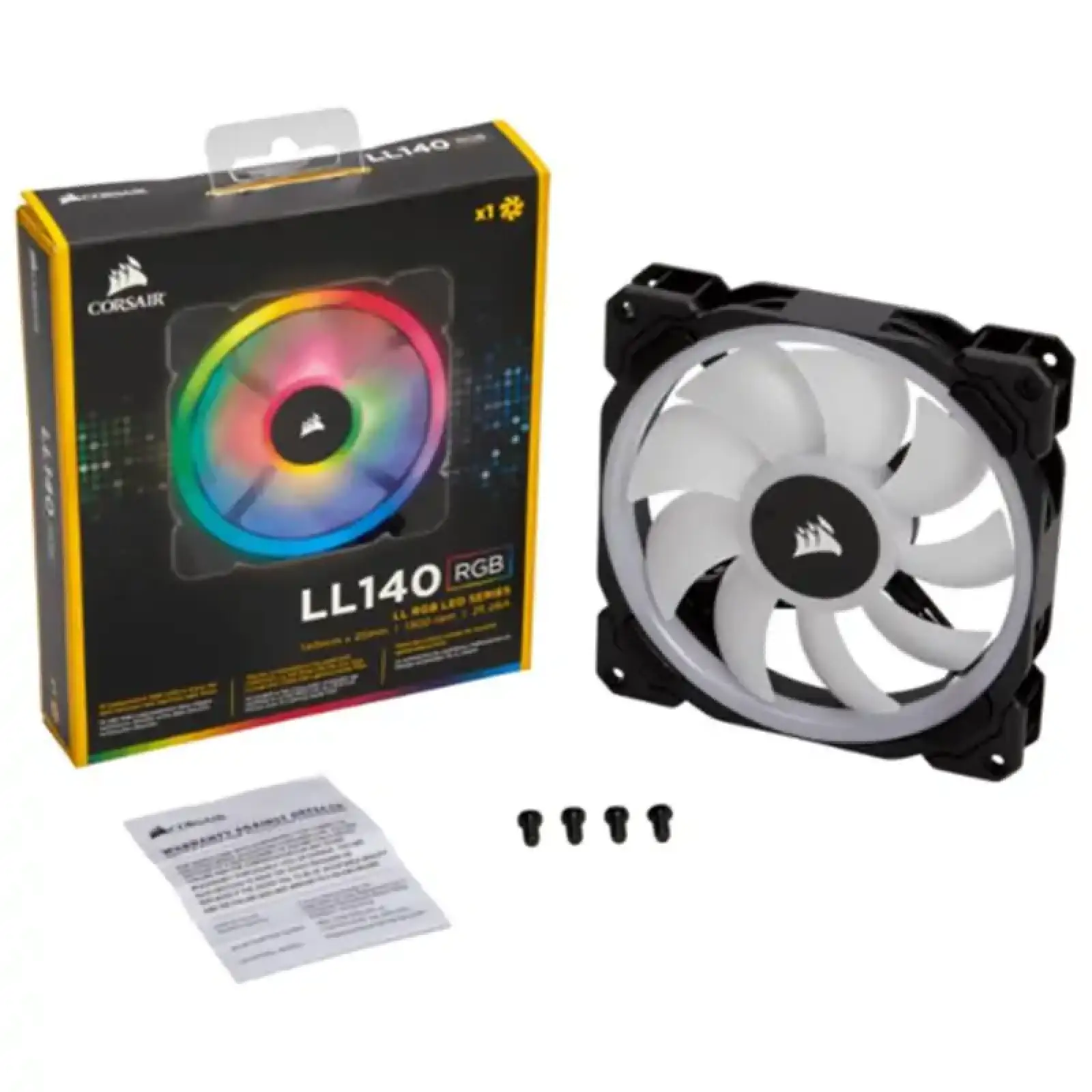 Вентилятор Corsair LL140 RGB Single Pack (CO-9050073-WW), 140x140x25мм, 4-pin, Black UA