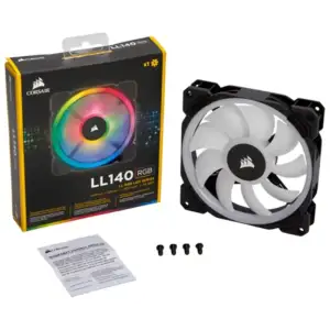Вентилятор Corsair LL140 RGB Single Pack (CO-9050073-WW), 140x140x25мм, 4-pin, Black UA