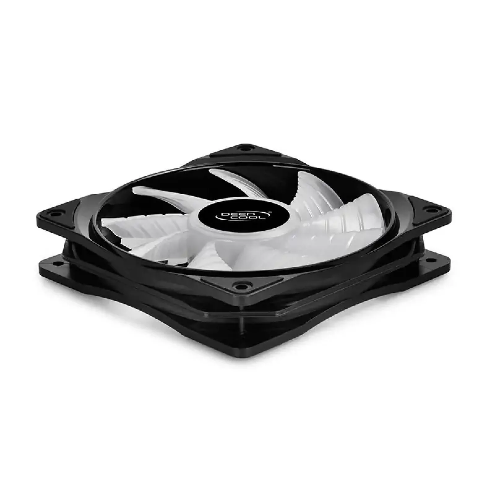 Вентилятор DeepCool RF 120, 120х120х25 мм, 4-pin, черный с белым, DP-FRGB-RF120-1C UA