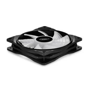 Вентилятор DeepCool RF 120, 120х120х25 мм, 4-pin, черный с белым, DP-FRGB-RF120-1C UA