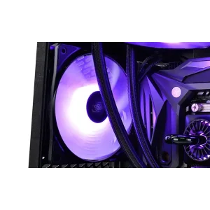 Вентилятор DeepCool RF 120, 120х120х25 мм, 4-pin, черный с белым, DP-FRGB-RF120-1C UA