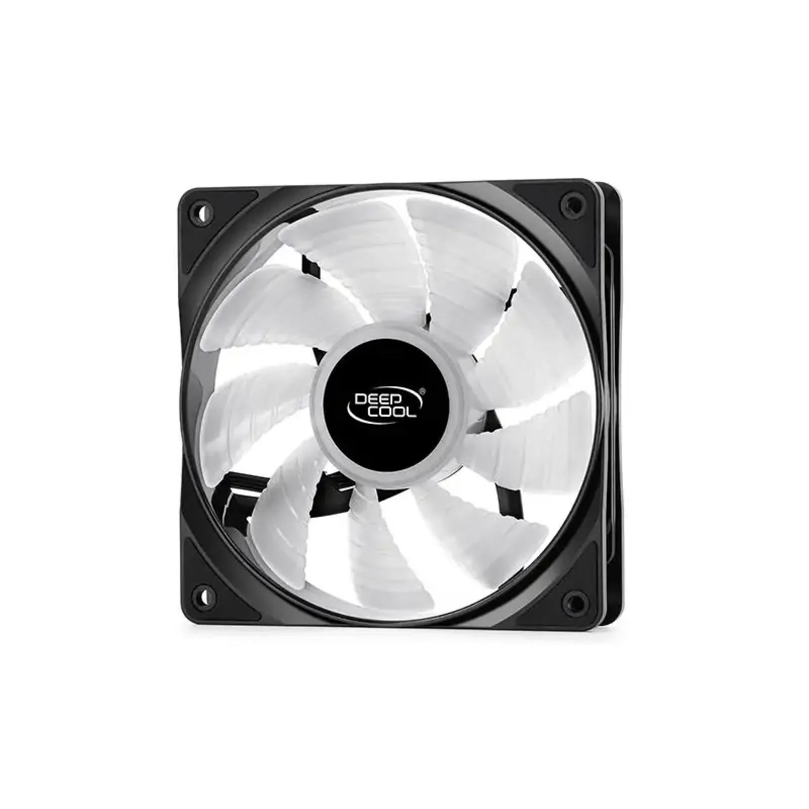 Вентилятор DeepCool RF 120-3 IN 1, 120х120х25 мм, 4-pin, чорний з білим, DP-FRGB-RF120-3C UA