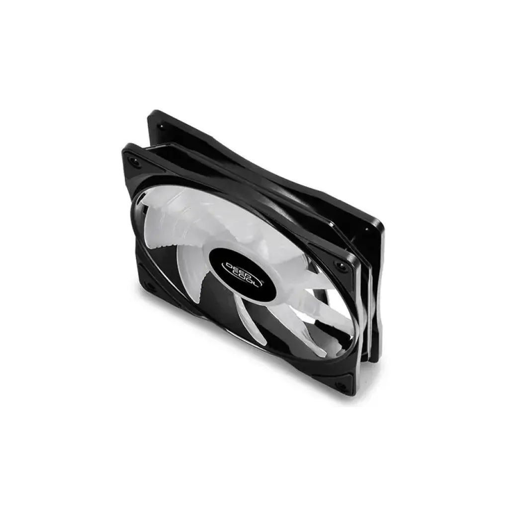 Вентилятор DeepCool RF 120-3 IN 1, 120х120х25 мм, 4-pin, черный с белым, DP-FRGB-RF120-3C UA