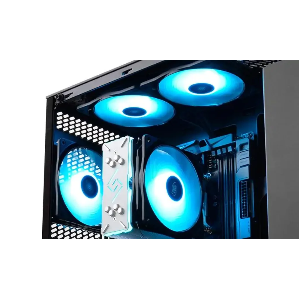 Вентилятор DeepCool RF 120-3 IN 1, 120х120х25 мм, 4-pin, черный с белым, DP-FRGB-RF120-3C UA
