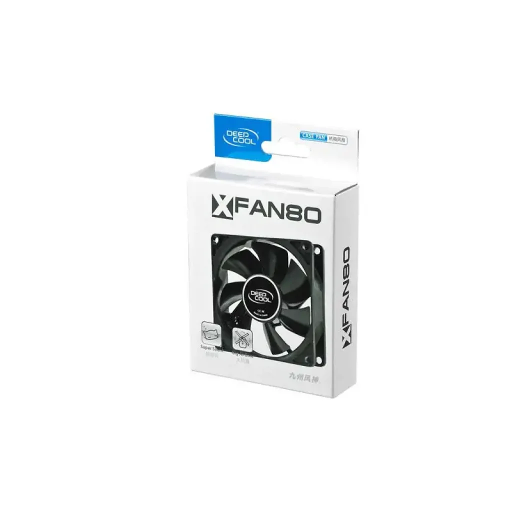 Вентилятор DeepCool XFAN 80, 80х80х25мм, Molex, чорний, DP-FDC-XF80 UA
