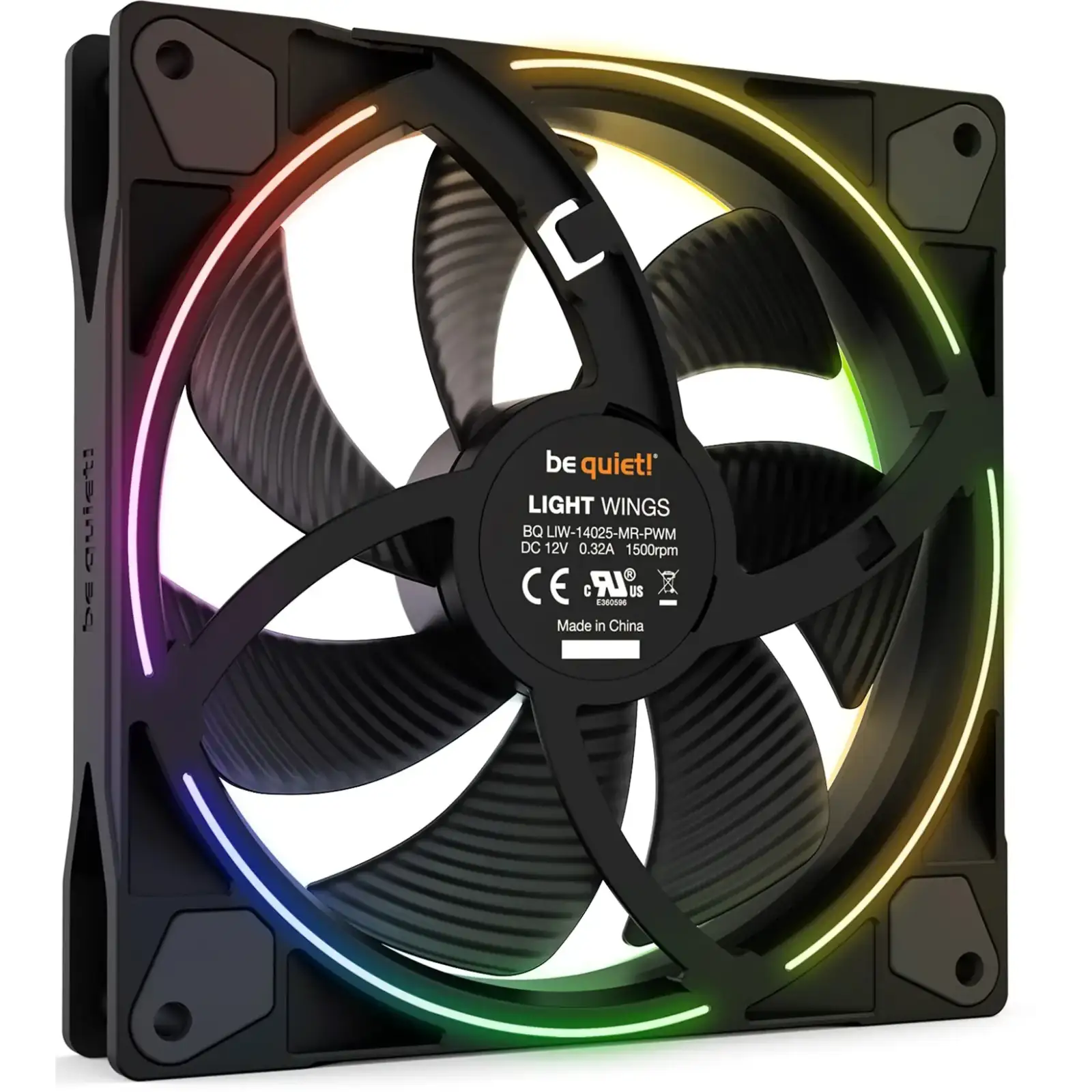 Вентилятор be quiet! Light Wings 140mm PWM Black (BL074) UA