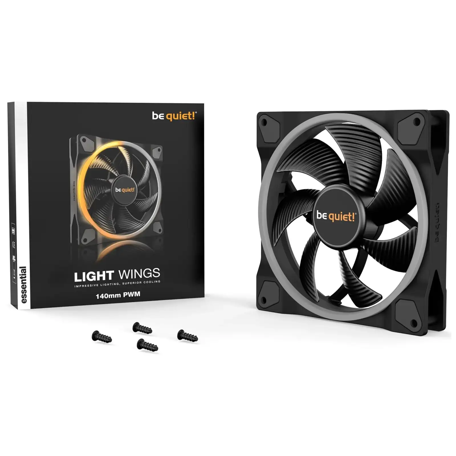 Вентилятор be quiet! Light Wings 140mm PWM Black (BL074) UA