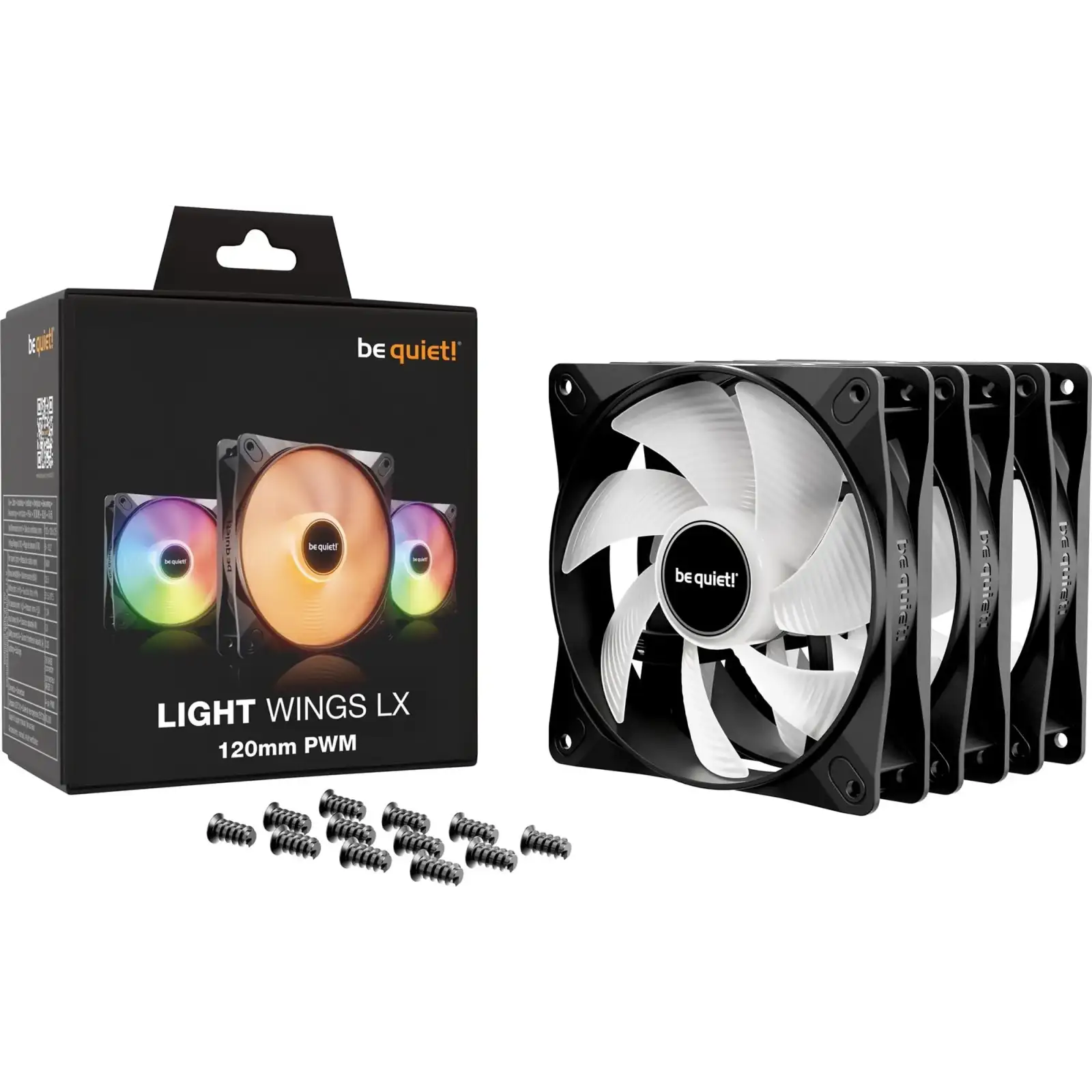 Вентилятор be quiet! Light Wings LX 120mm PWM 3-Pack Black (BL121) UA