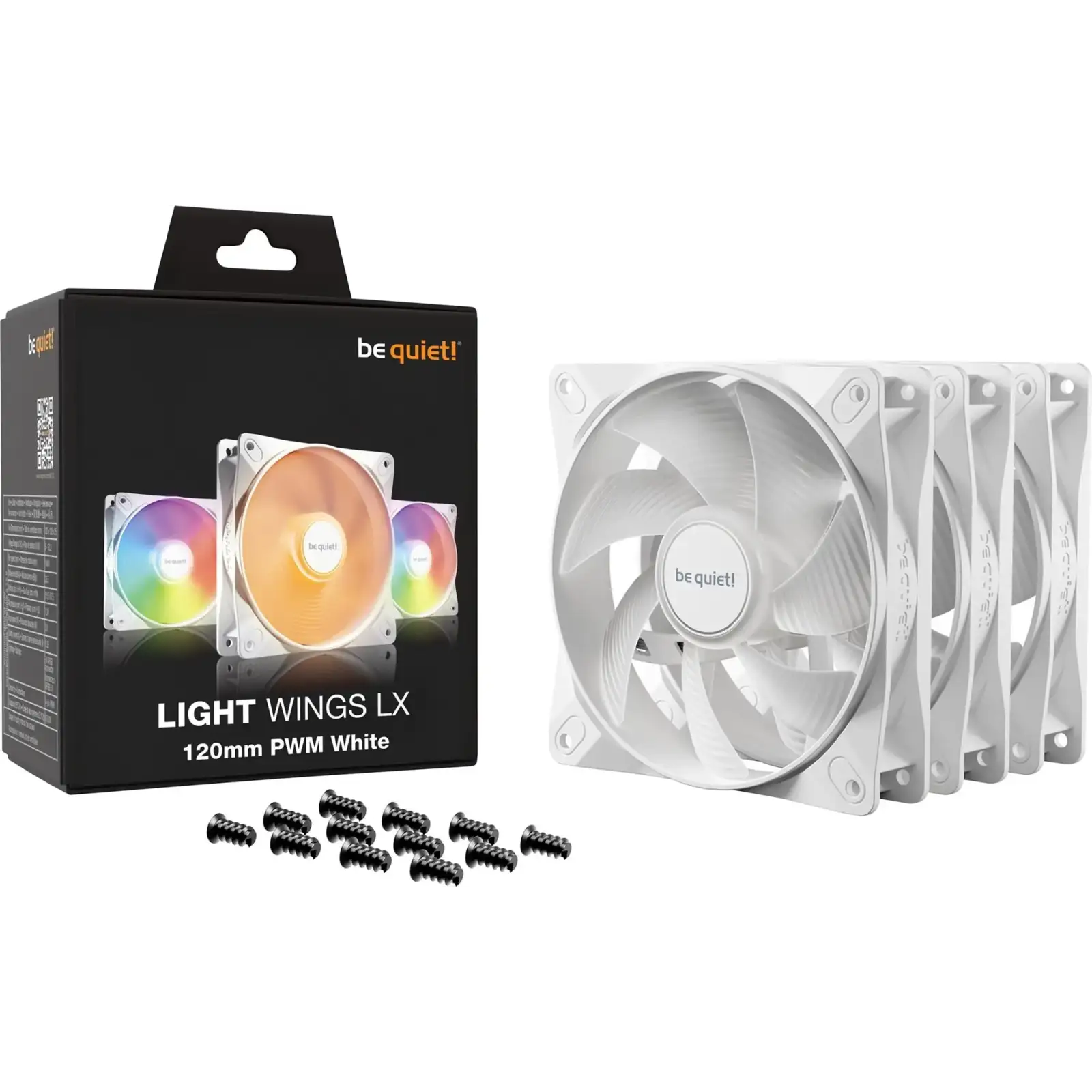 Вентилятор be quiet! Light Wings LX 120mm PWM 3-Pack White (BL122) UA