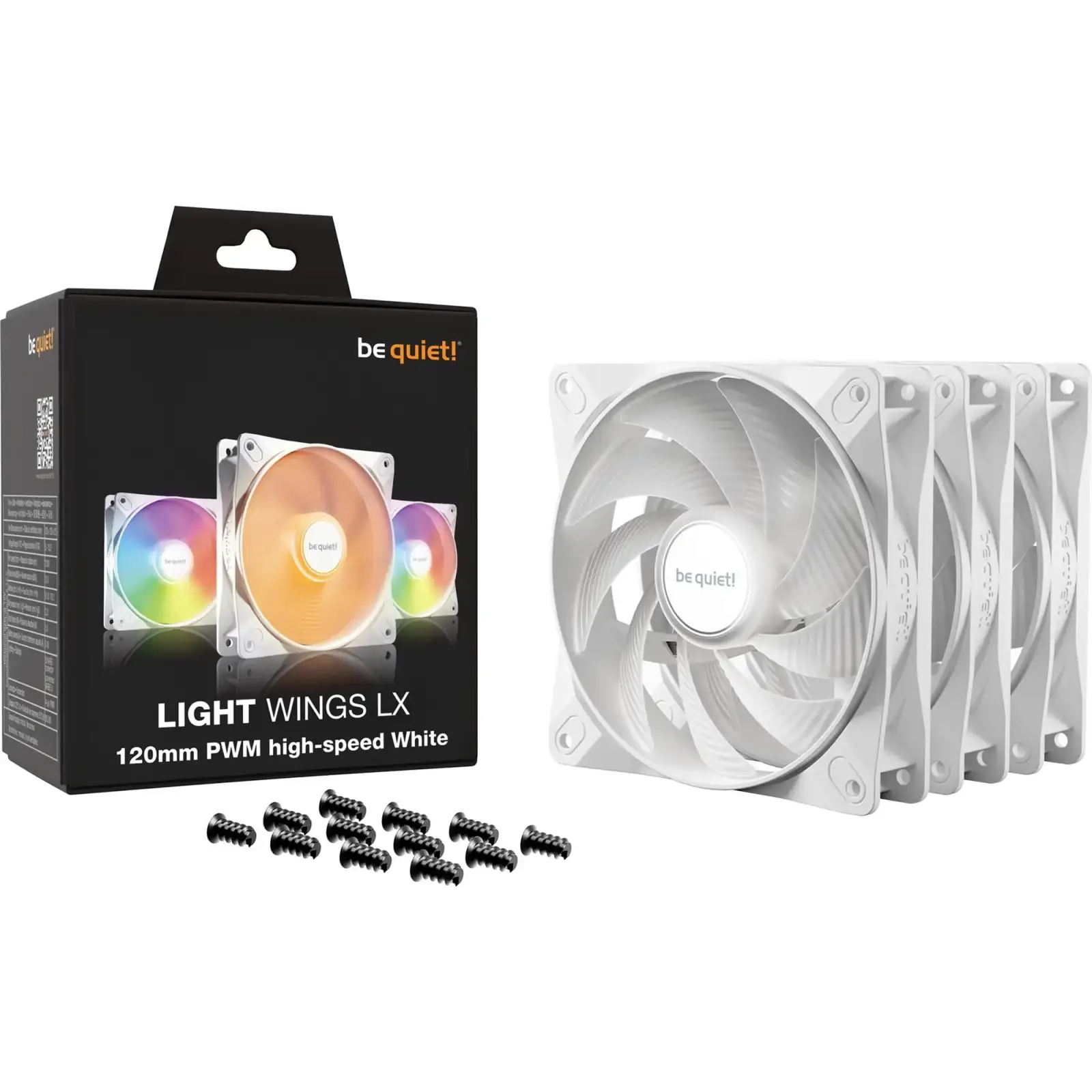 Вентилятор be quiet! Light Wings LX 120mm PWM High-Speed 3-Pack White (BL125) UA