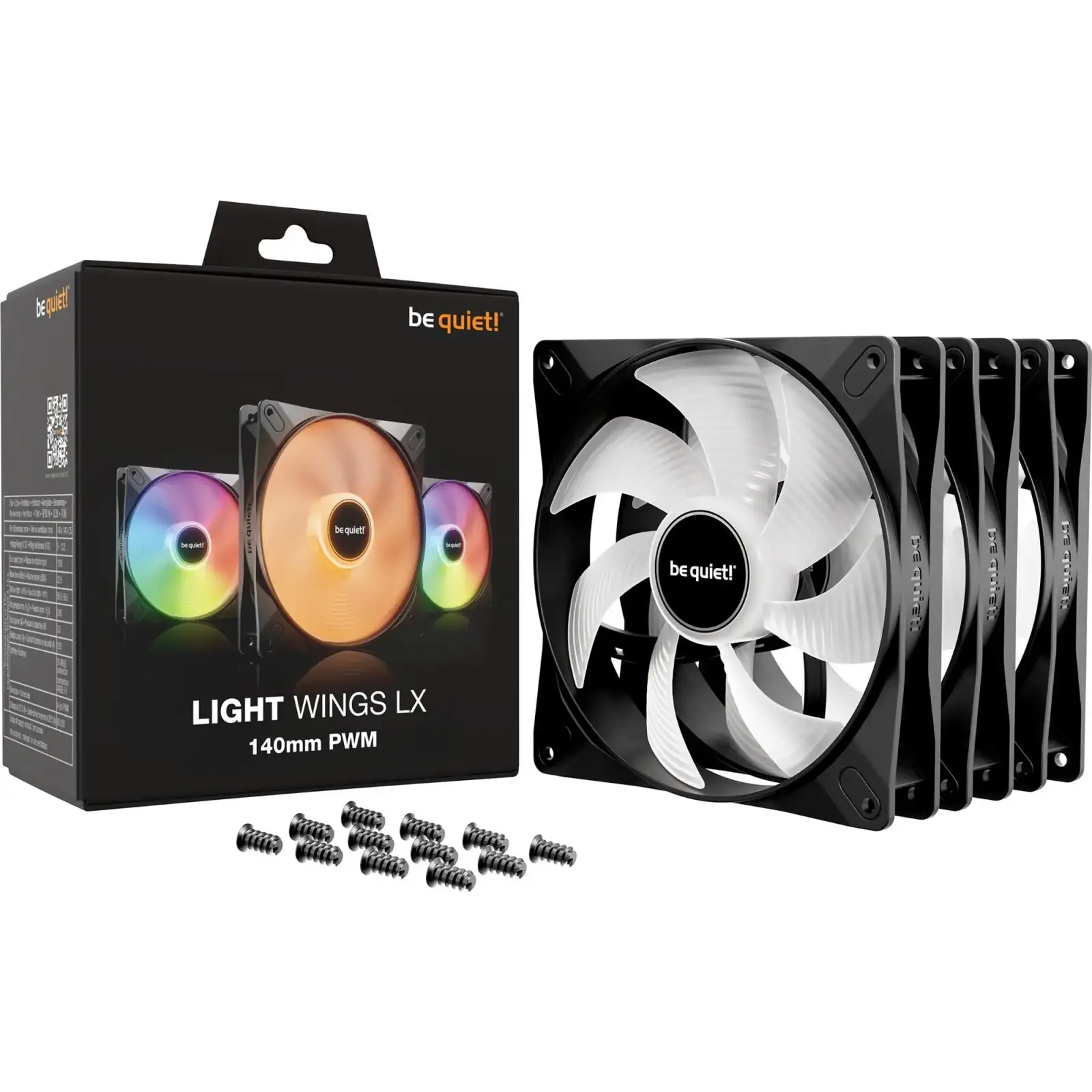 Вентилятор be quiet! Light Wings LX 140mm PWM 3-Pack Black (BL127) UA