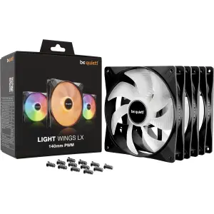 Вентилятор be quiet! Light Wings LX 140mm PWM 3-Pack Black (BL127) UA