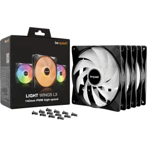 Вентилятор be quiet! Light Wings LX 140mm PWM High-Speed 3-Pack Black (BL130) UA