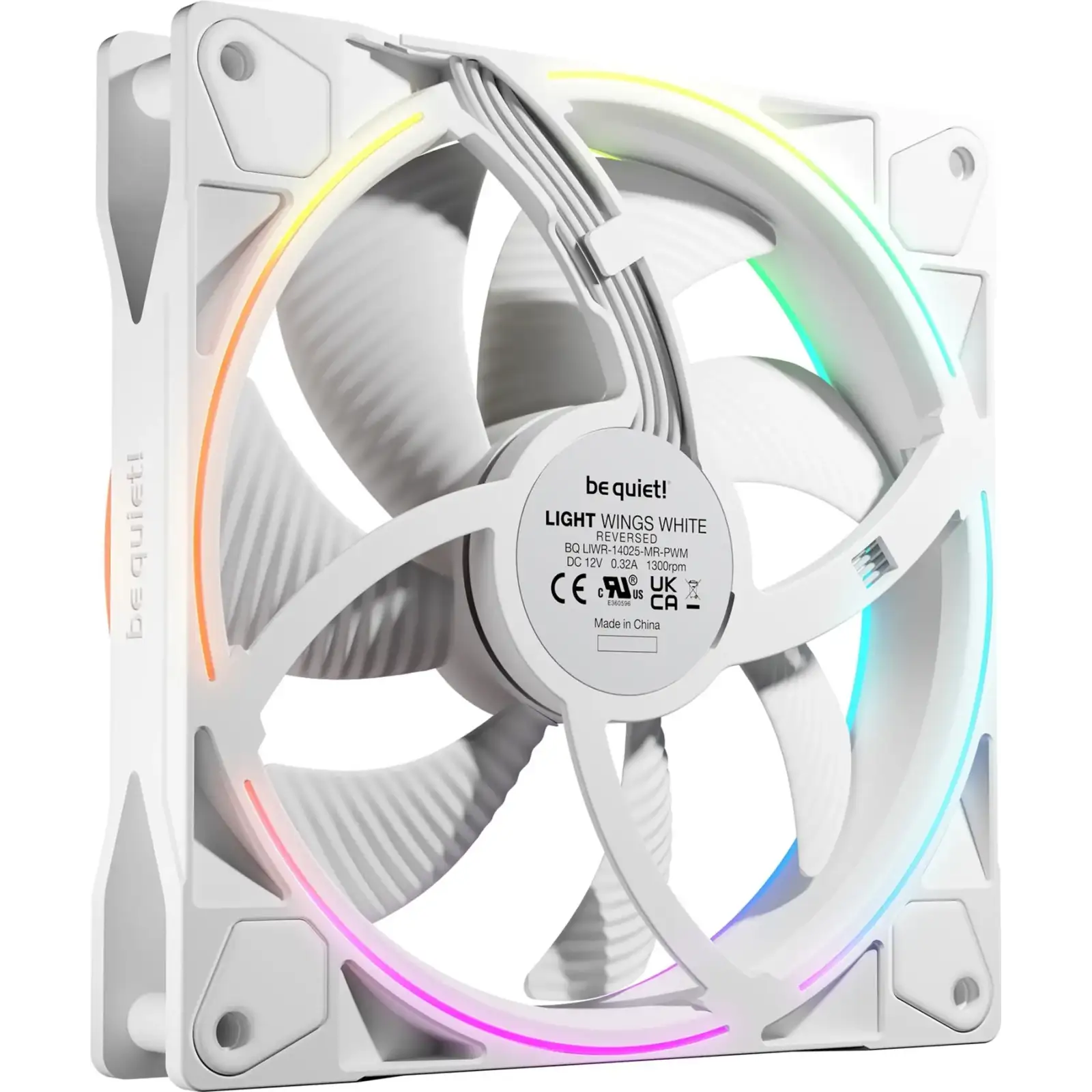 Вентилятор be quiet! Light Wings 140mm PWM Reverse White (BL135) UA