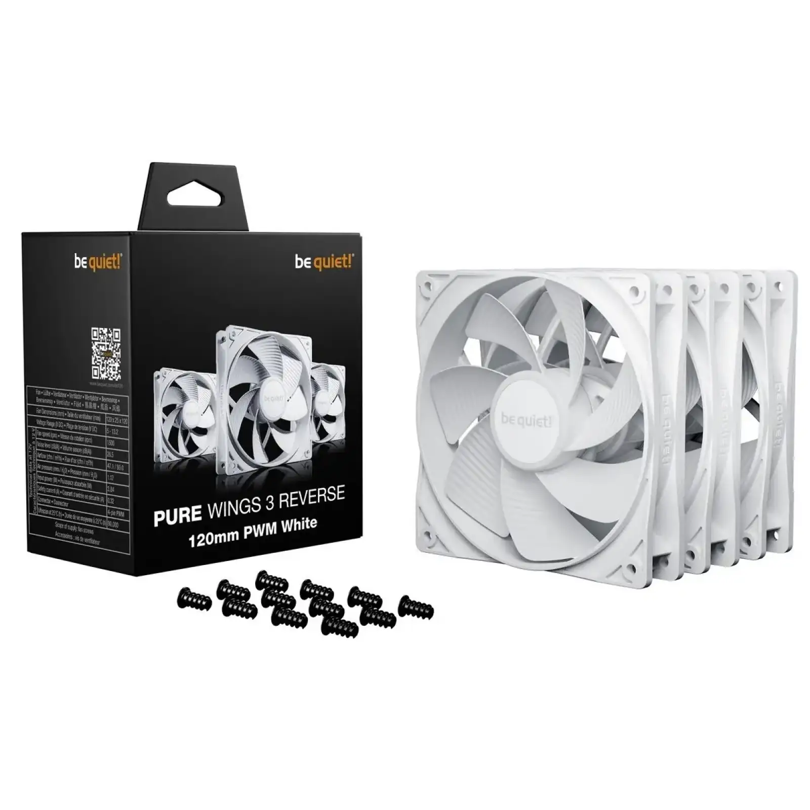 Вентилятор be quiet! Pure Wings 3 120mm PWM Reverse 3-Pack White (BL136) UA