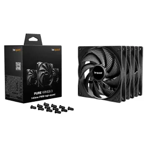 Вентилятор be quiet! Pure Wings 3 140mm PWM High-Speed 3-Pack Black (BL138) UA