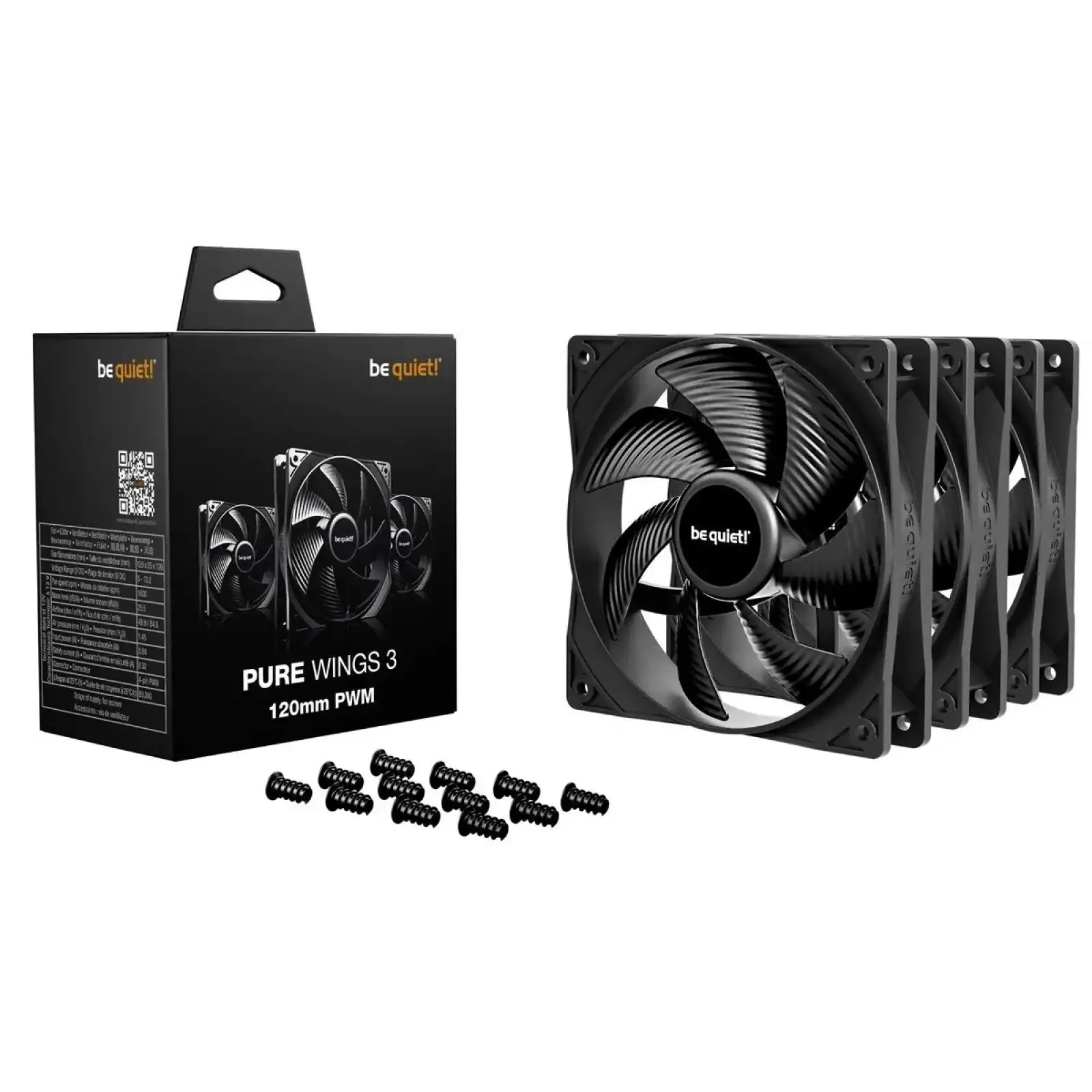 Вентилятор be quiet! Pure Wings 3 120mm PWM 3-Pack Black (BL141) UA