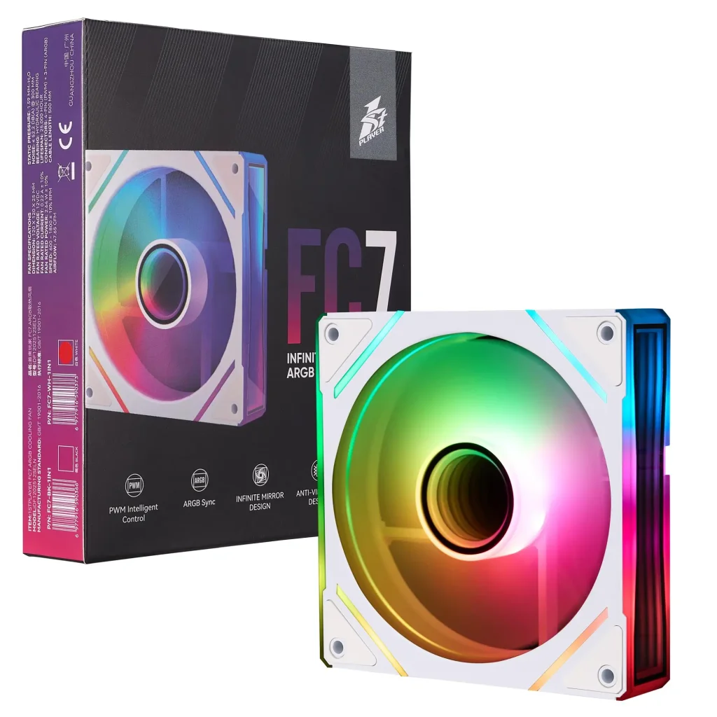 Вентилятор 1stPlayer FC7 White (FC7-WH-1IN1) UA