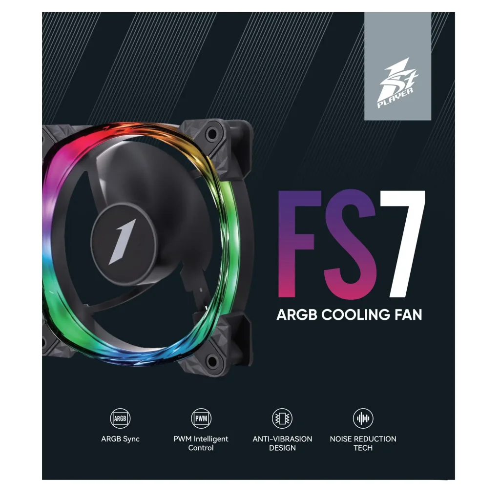 Вентилятор 1stPlayer FS7 Black (FS7-BK-1IN1) UA