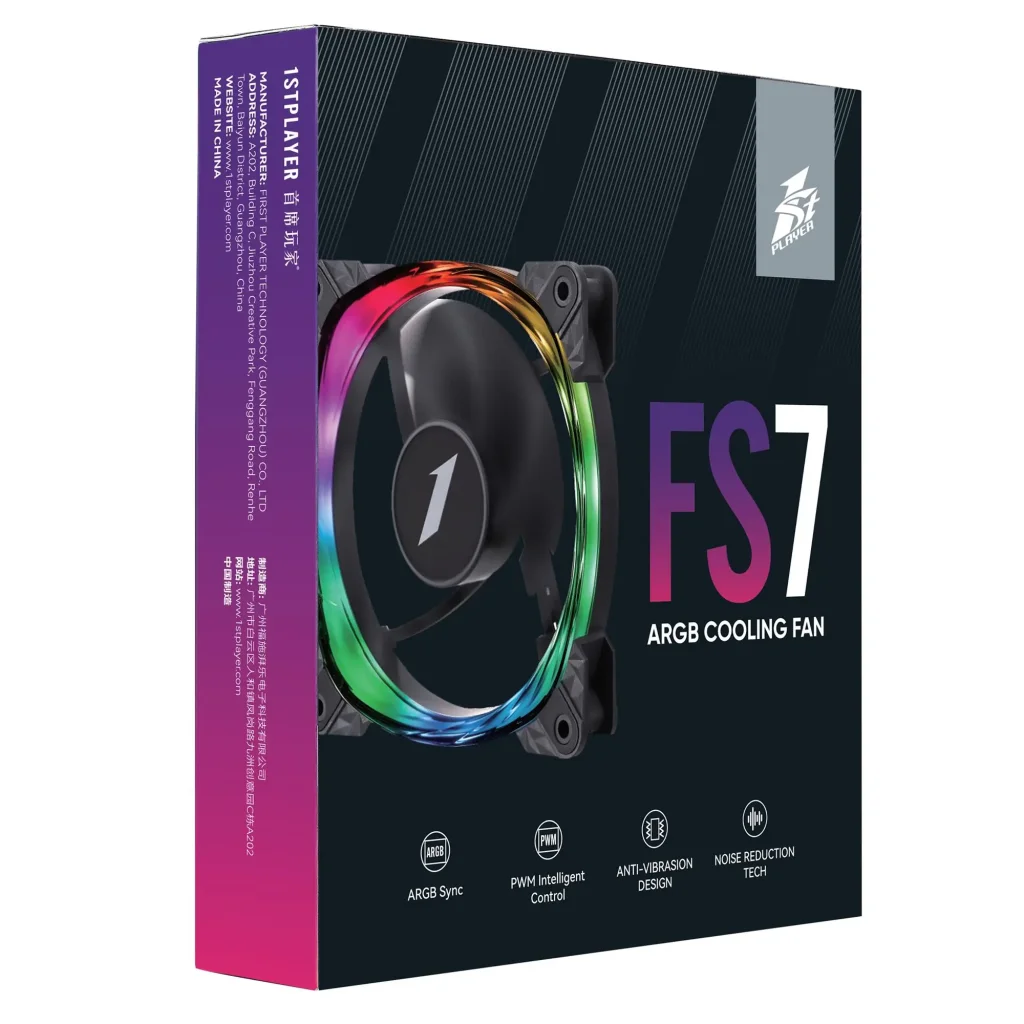 Вентилятор 1stPlayer FS7 Black (FS7-BK-1IN1) UA