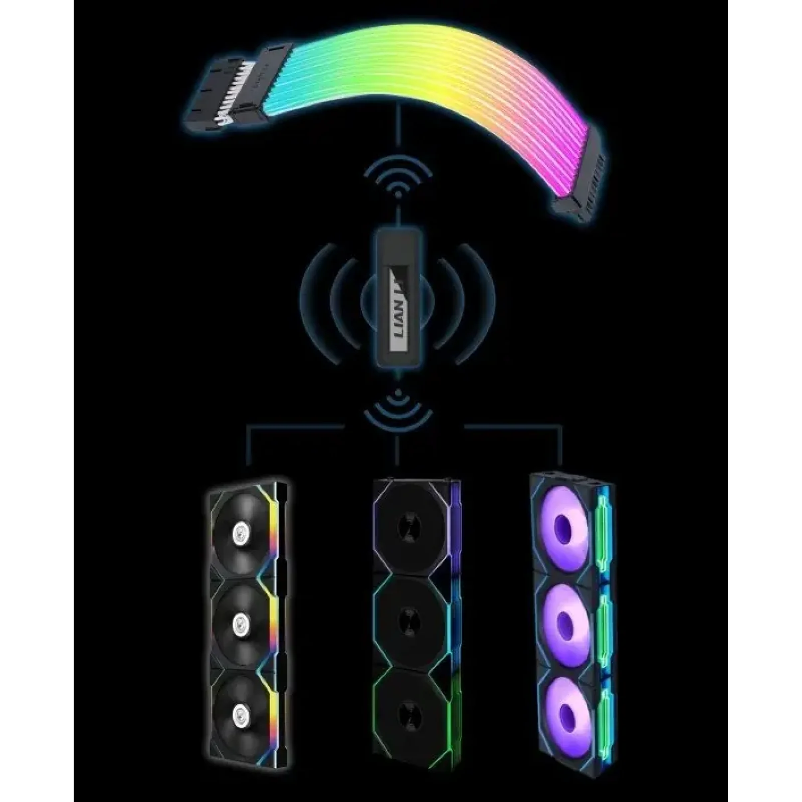 Вентилятор Lian Li Uni Fan SL-INF Wireless 120-3 Reverse Blade Black (G99.12RSLIN1W3B.00) UA