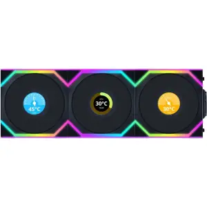 Вентилятор Lian Li Uni Fan SL Wireless LCD 120-3 Reverse Black (G99.12RSLLCD1W3B.00) UA