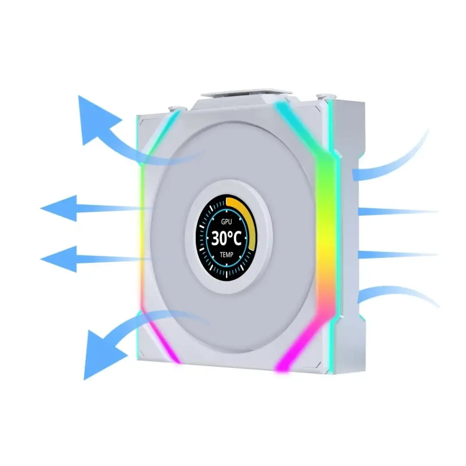 Вентилятор Lian Li Uni Fan SL Wireless LCD 120 Reverse Blade White 3-pack (G99.12RSLLCD1W3W.00) UA