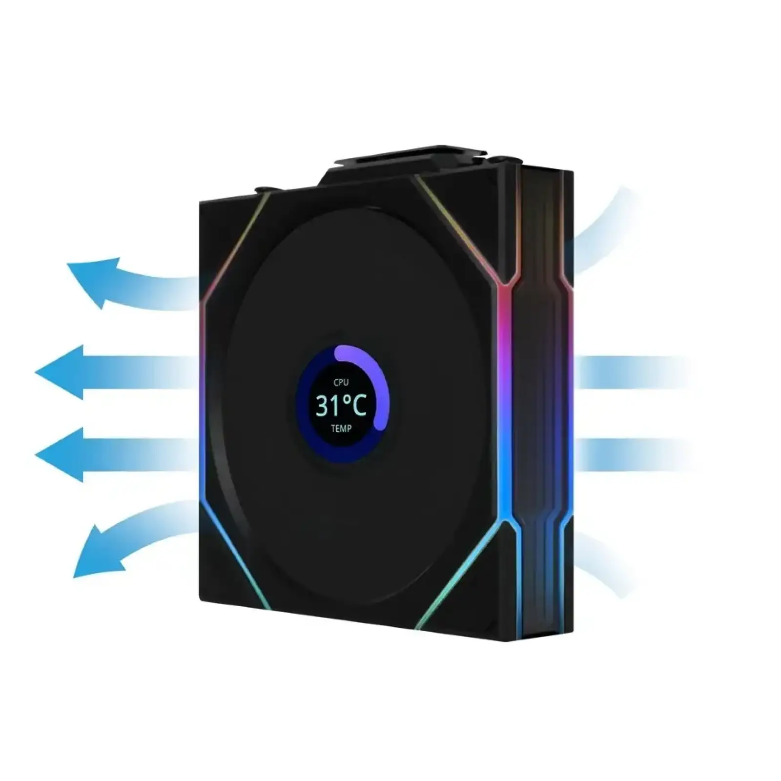 Вентилятор Lian Li Uni Fan TL Wireless LCD 120-1 Reverse Black (G99.12RTLLCD1W1B.00) UA