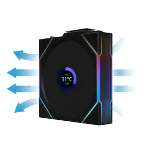Вентилятор Lian Li Uni Fan TL Wireless LCD 120-1 Reverse Black (G99.12RTLLCD1W1B.00) UA