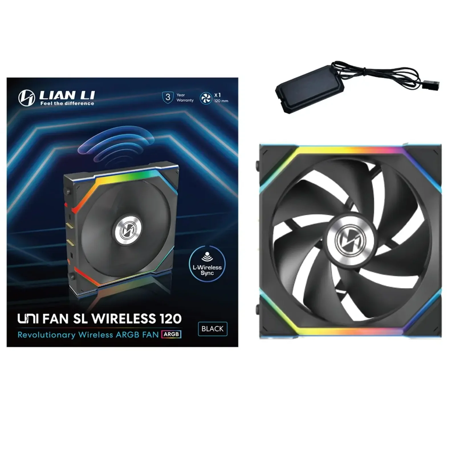 Вентилятор Lian Li Uni Fan SL Wireless 120-1 Black (G99.12SL1W1B.00) UA